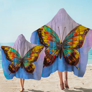 Multi-colored Butterfly Hooded Towel