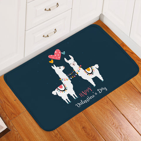 Image of Llama Love Valentine Door Mat