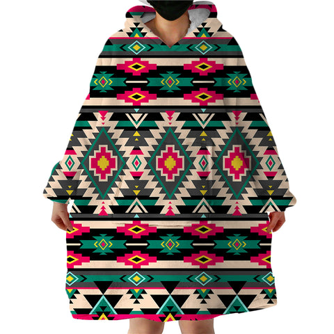 Image of Line Decoration Geometry SWLF0493 Hoodie Wearable Blanket