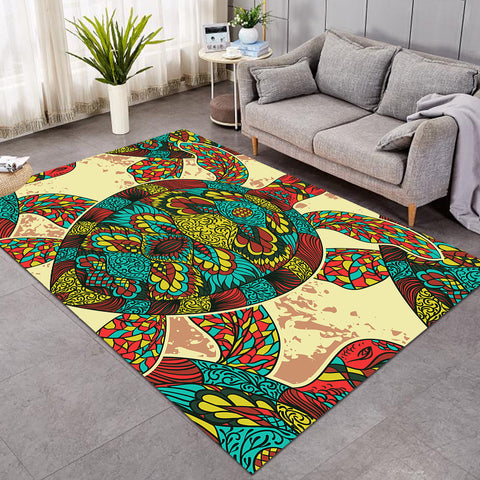 Image of Decorated Turtle SW1650 Rug