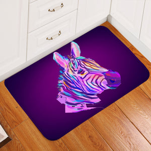 Electric Color Zebra Door Mat