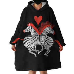 Zebra Love SWLF2992 Hoodie Wearable Blanket