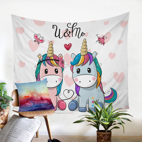 Image of Unicorn Duo SW0845 Tapestry