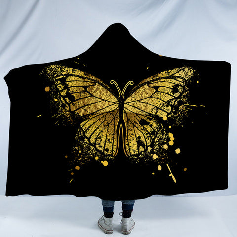 Image of Golden Butterfly SW1170 Hooded Blanket