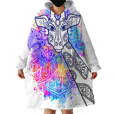 Image of Giraffe SWLF0088 Hoodie Wearable Blanket