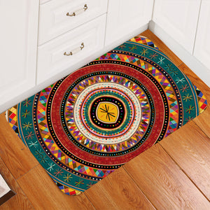 Decorated Rings Door Mat