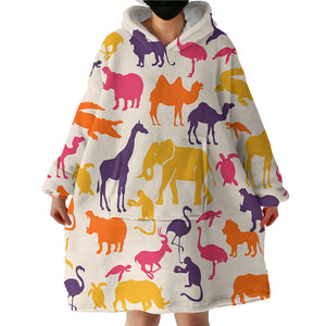 Animal Shadows SWLF1652 Hoodie Wearable Blanket