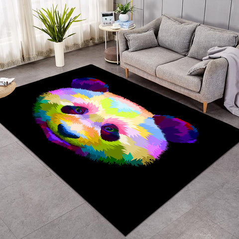 Image of Multicolored Panda Black SW0072 Rug