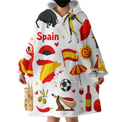 Image of Spain SWLF1831 Hoodie Wearable Blanket