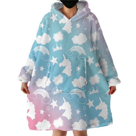 Image of Rainbow Unicorn SWLF1897 Hoodie Wearable Blanket