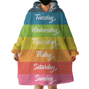 Days Of The Week SWLF2785 Hoodie Wearable Blanket