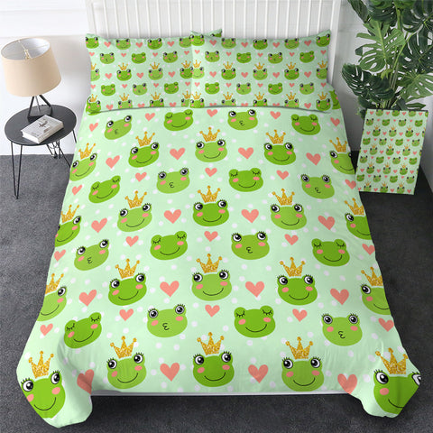 Image of Frog Patterns Bedding Set - Beddingify