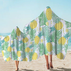 Pineapple Patterns Hooded Towel