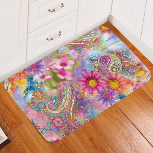 Colorful Floral Door Mat