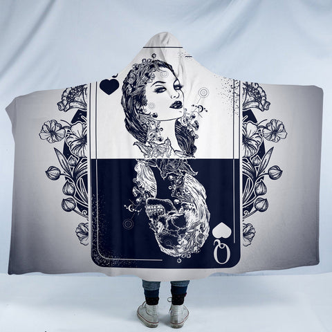 Image of Queen Card SW1546 Hooded Blanket