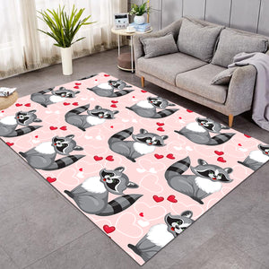 Lovely Racoon Pink SW1674 Rug
