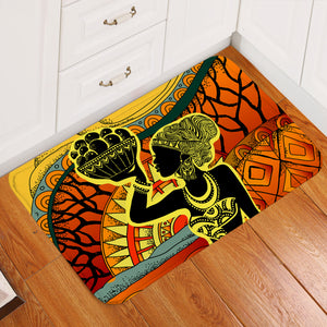 Basket Lady African Door Mat