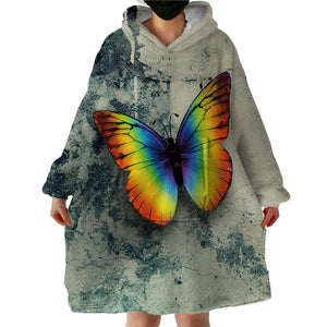 Rainbow Butterfly SWLF0284 Hoodie Wearable Blanket