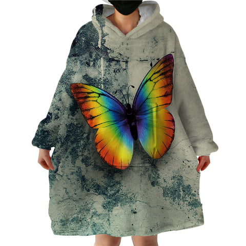 Image of Rainbow Butterfly SWLF0284 Hoodie Wearable Blanket