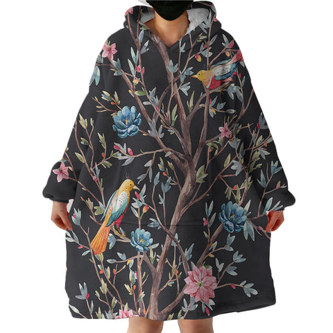 Image of Birds & Branches SWLF2325 Hoodie Wearable Blanket