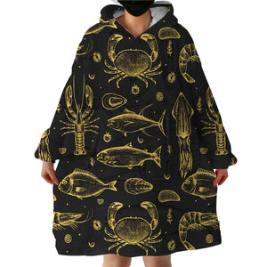 Seafood SWLF0646 Hoodie Wearable Blanket