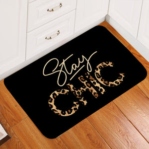 Stay Chic Black Door Mat