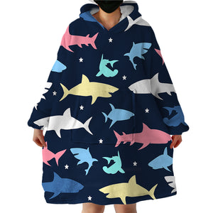 Shark Shadows SWLF0102 Hoodie Wearable Blanket