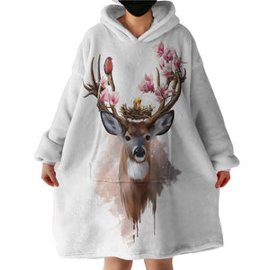 Antler Of Spring SWLF2425 Hoodie Wearable Blanket