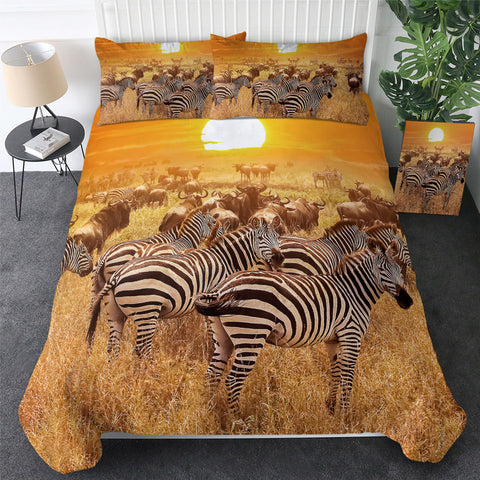 Image of African Animals Sunset Bedding Set - Beddingify