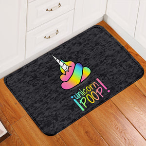 Unicorn Poop Gray Door Mat