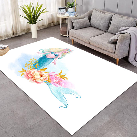 Image of Beautiful Mermaid White SW0869 Rug