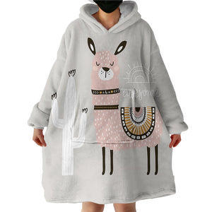 Awesome Llama SWLF1904 Hoodie Wearable Blanket