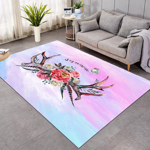 Image of Stay Awesome Antlers SW1190 Rug