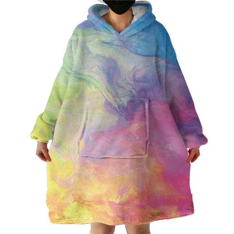 Image of Rainbow Cloud SWLF0295 Hoodie Wearable Blanket