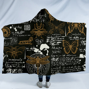 Etymology Black Note SW1184 Hooded Blanket