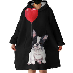 Lovely Pug SWLF1569 Hoodie Wearable Blanket