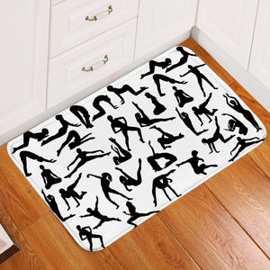 Aerobic Poses Door Mat