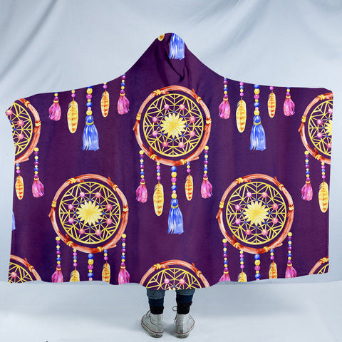 Image of Dream Catchers Purplish SW1512 Hooded Blanket