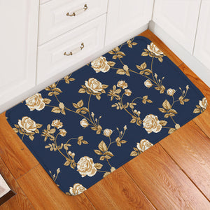 Golden Roses Navy SWDD1504 Door Mat