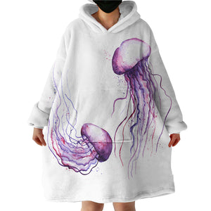 Jellyfish SWLF0986 Hoodie Wearable Blanket