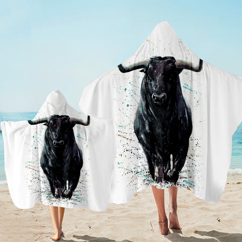 Image of Stocky Buffalo White Hooded Towel