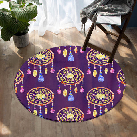 Image of Dream Catcher Purplish SW1512 Round Rug