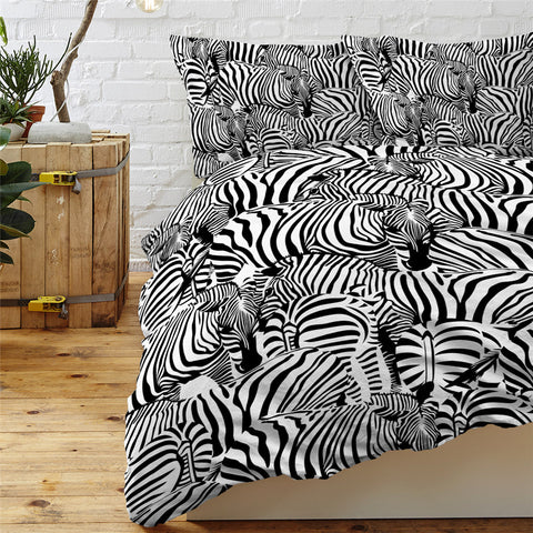 Image of A Dazzle Of Zebra Bedding Set - Beddingify