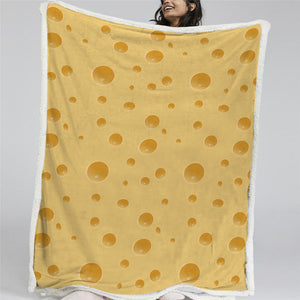 Cheese Themed Sherpa Fleece Blanket