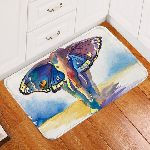 Image of Elephant Butterfly Fusion Door Mat