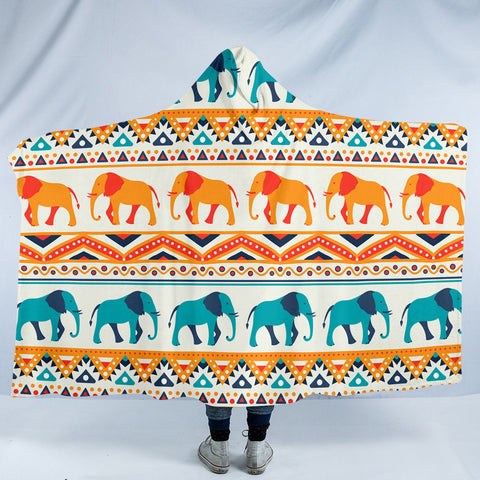 Image of Elephant Trails SW1536 Hooded Blanket