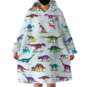 Dinosaurs SWLF1097 Hoodie Wearable Blanket