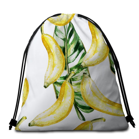 Image of Banana Beach Round Towel Set - Beddingify