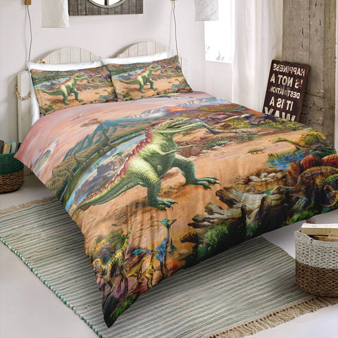 Image of Dinosaur Themed Bedding Set - Beddingify
