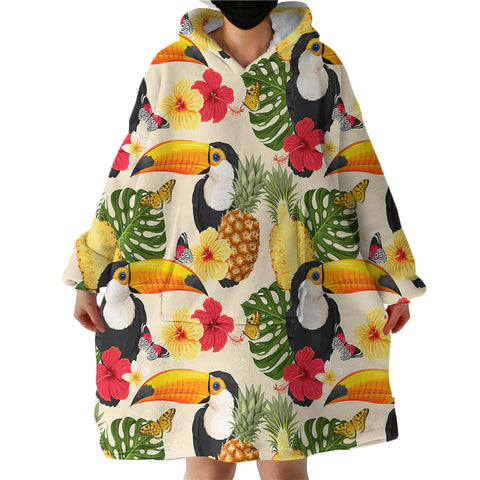 Image of Tropical Toucan SWLF0303 Hoodie Wearable Blanket